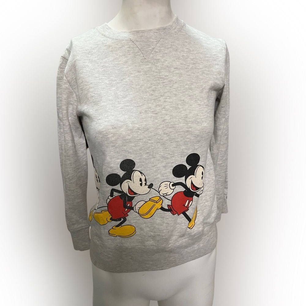“Fading Mickey” 3/4 sleeve sweatshirt